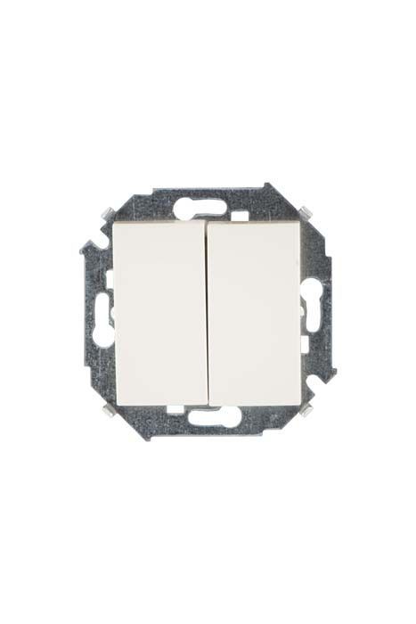 Розетки и выключатели Simon 15 Бежевый Выключатель 2-клавишный Simon 15 Бежевый 16А 1591398-031