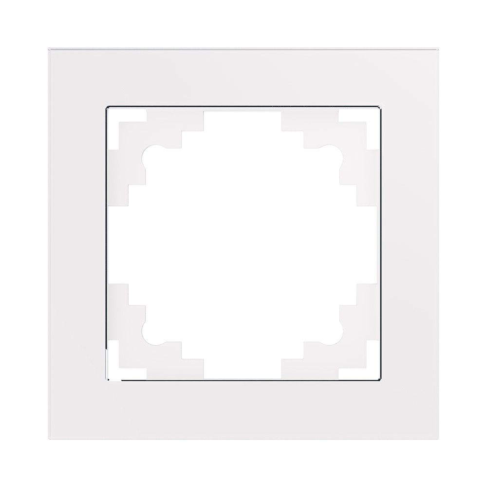 Катрин - Розетки и выключатели Stekker Рамка 1-местная стекло STEKKER GFR00-7001-01 серия Катрин белый 39517