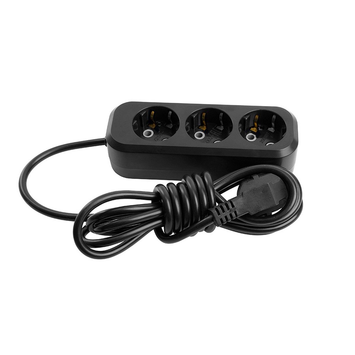 Колодки и удлинители, тройники Удлинитель 3-местный с/з Stekker HM01-30-05 5м 3x0,75 Home (У10-002) черный 50420 