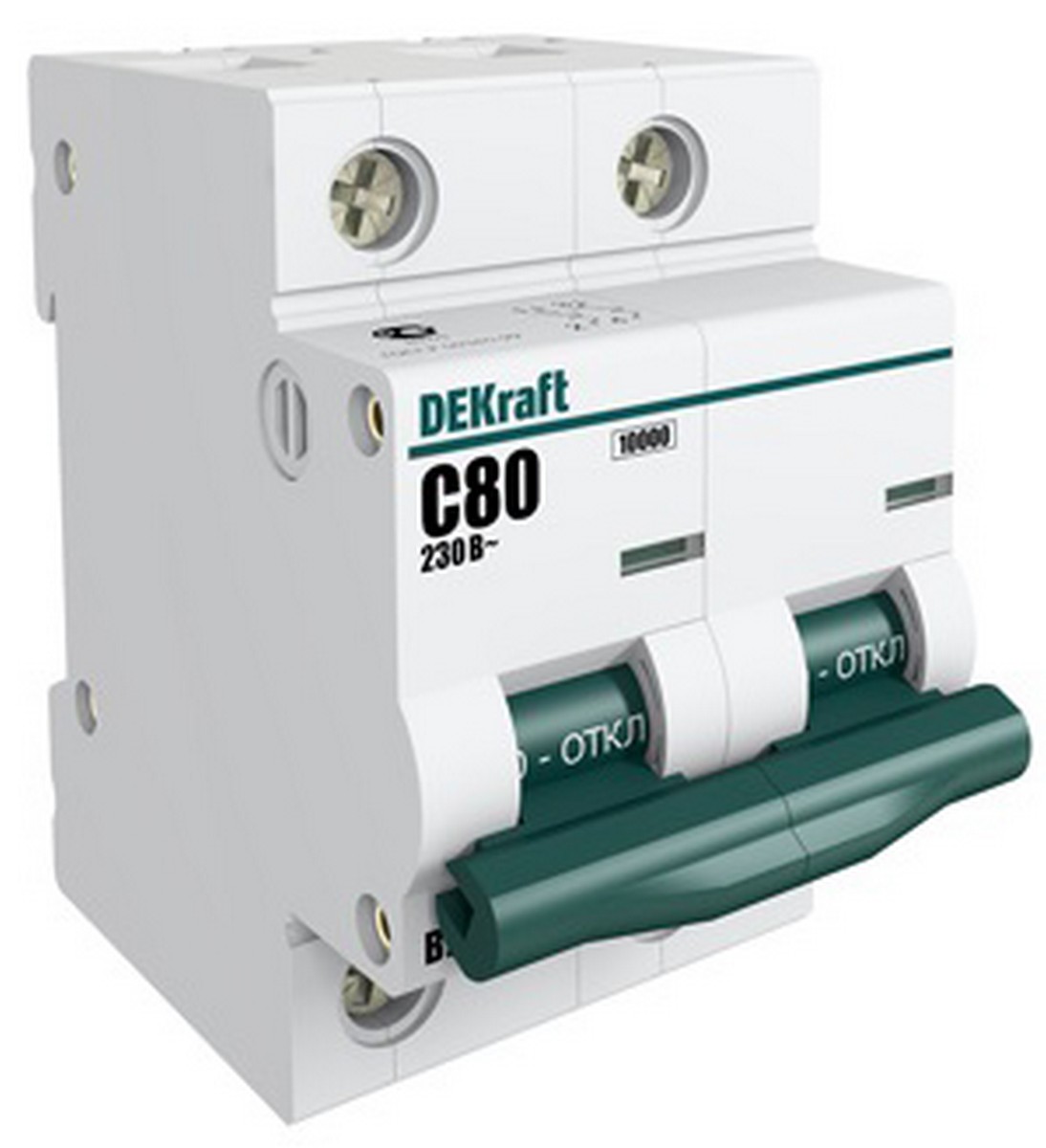 2 полюсные (двухполюсные) Автоматический выключатель Dekraft 2Р 100А х-ка D ВА-201 10кА 13018DEK