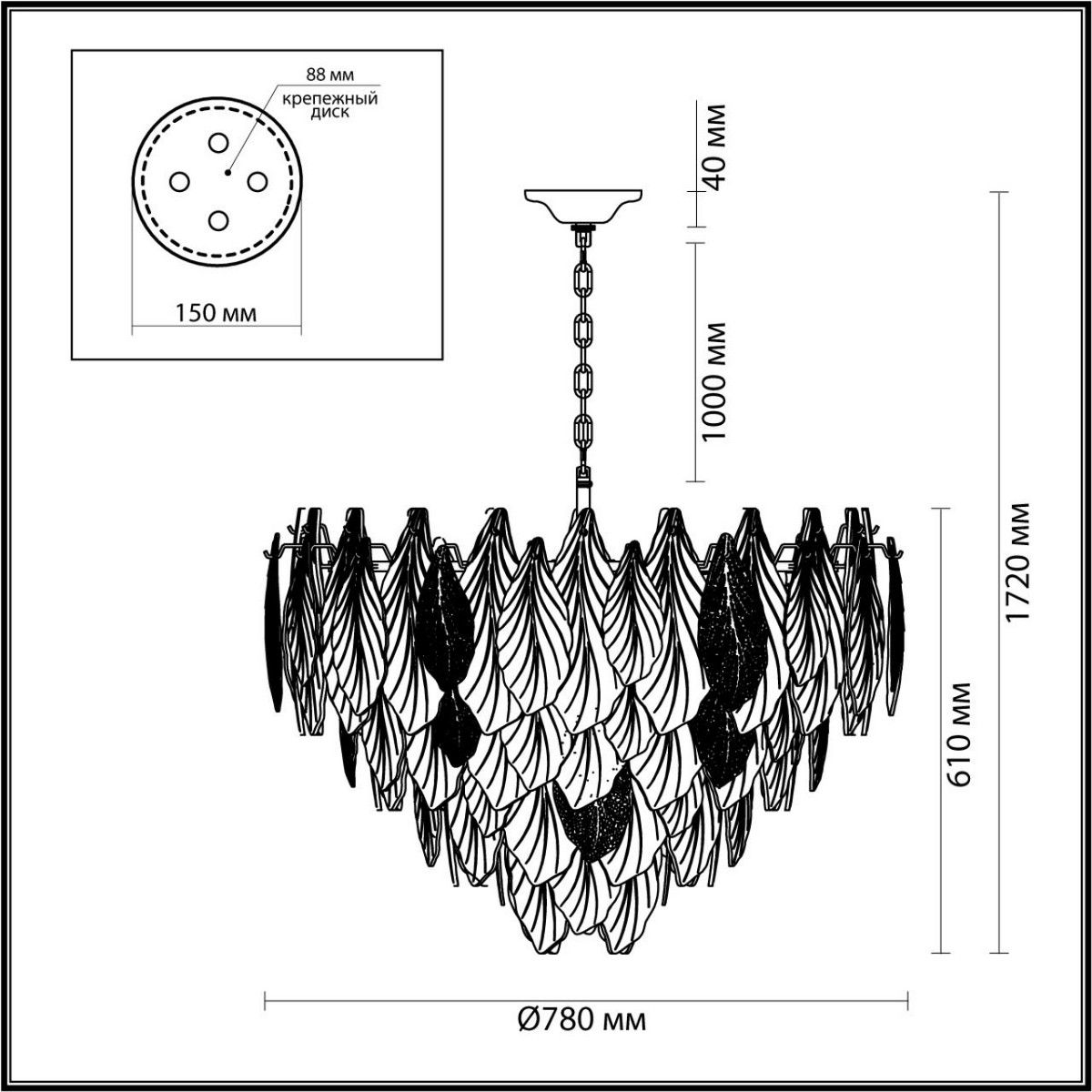 Люстры Люстра ODEON LIGHT 5052/21 LACE 