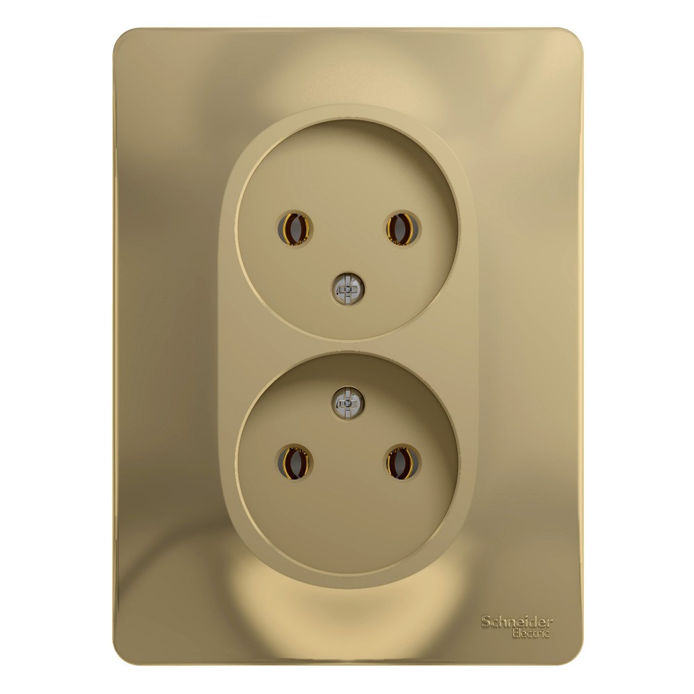 Glossa Титан Розетка Systeme Electric Glossa Титан 2-я без заземления (в сборе с рамкой) GSL000420