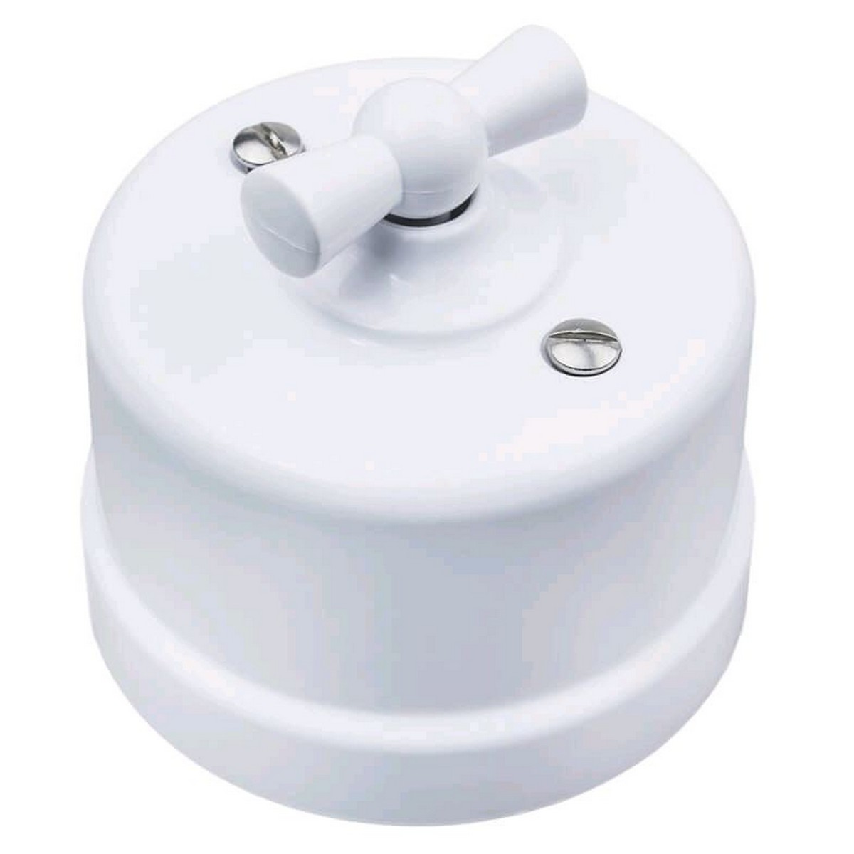 Bironi Лизетта - Ретро розетки и выключатели Переключатель BIRONI Пластик Белый 1-клавишный B1-201-21