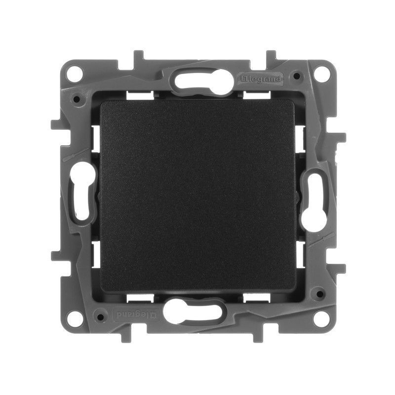 Legrand Etika Антрацит Переключатель Legrand Etika антрацит 1-клавишный, авт.клеммы, 10 AX, 250 В 672605