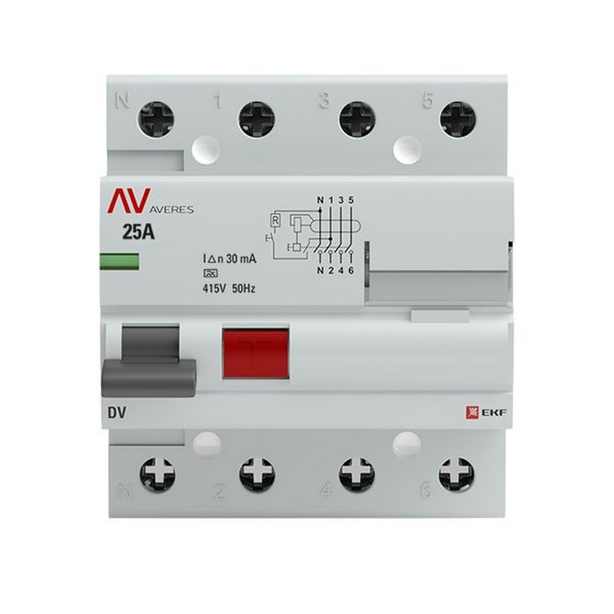 EKF УЗО EKF Averes DV 4P 25А/30мА (A) электромеханическое rccb-4-25-30-a-av 