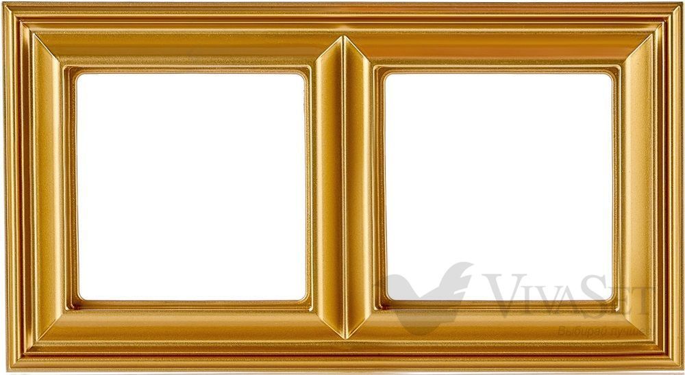 Рамки Jung Eco Profi Standart Рамка двойная Jung Eco Profi Deco золото EPD482GO