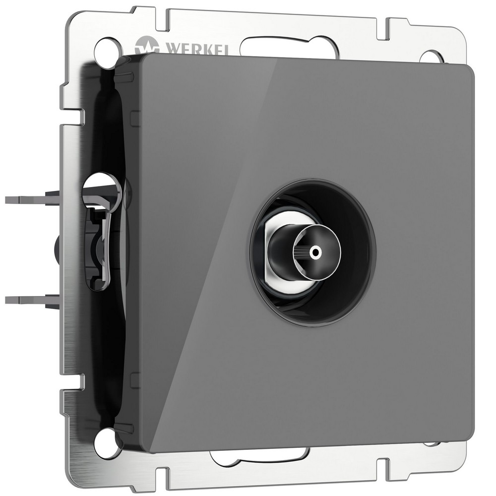 Werkel Графит акрил ТВ-Розетка Werkel оконечная (графит акрил) W11830440