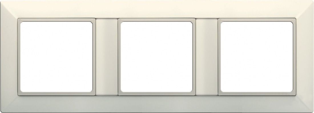 Рамки Jung Eco Profi Standart Рамка тройная Jung Eco Profi слоновая кость EP483