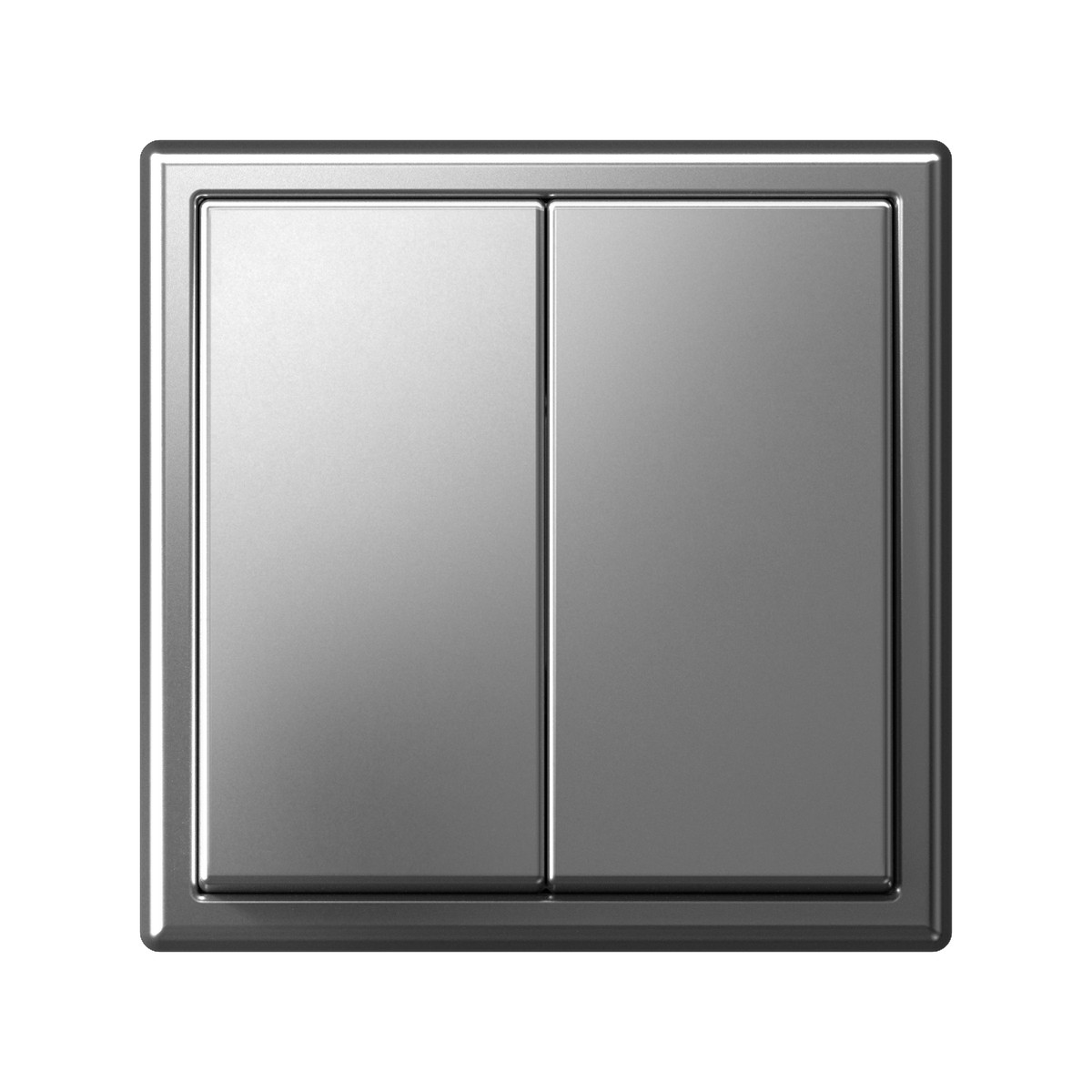 ArtGallery Сталь Выключатель Systeme Electric ArtGallery Сталь 2-клавишный кнопочный  GAL000917