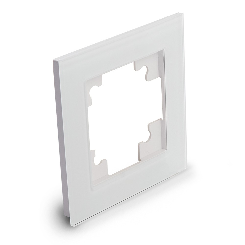 Катрин - Розетки и выключатели Stekker Рамка 1-местная стекло STEKKER GFR00-7001-01 серия Катрин белый 39517