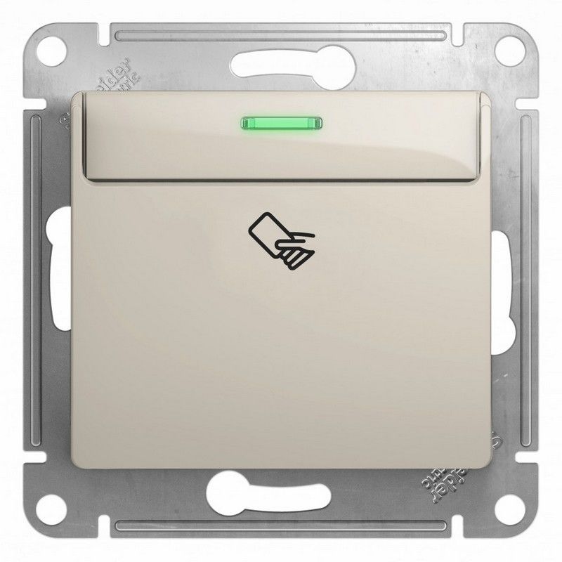 Glossa Молочный Выключатель карточный Systeme Electric Glossa Молочный GSL000969