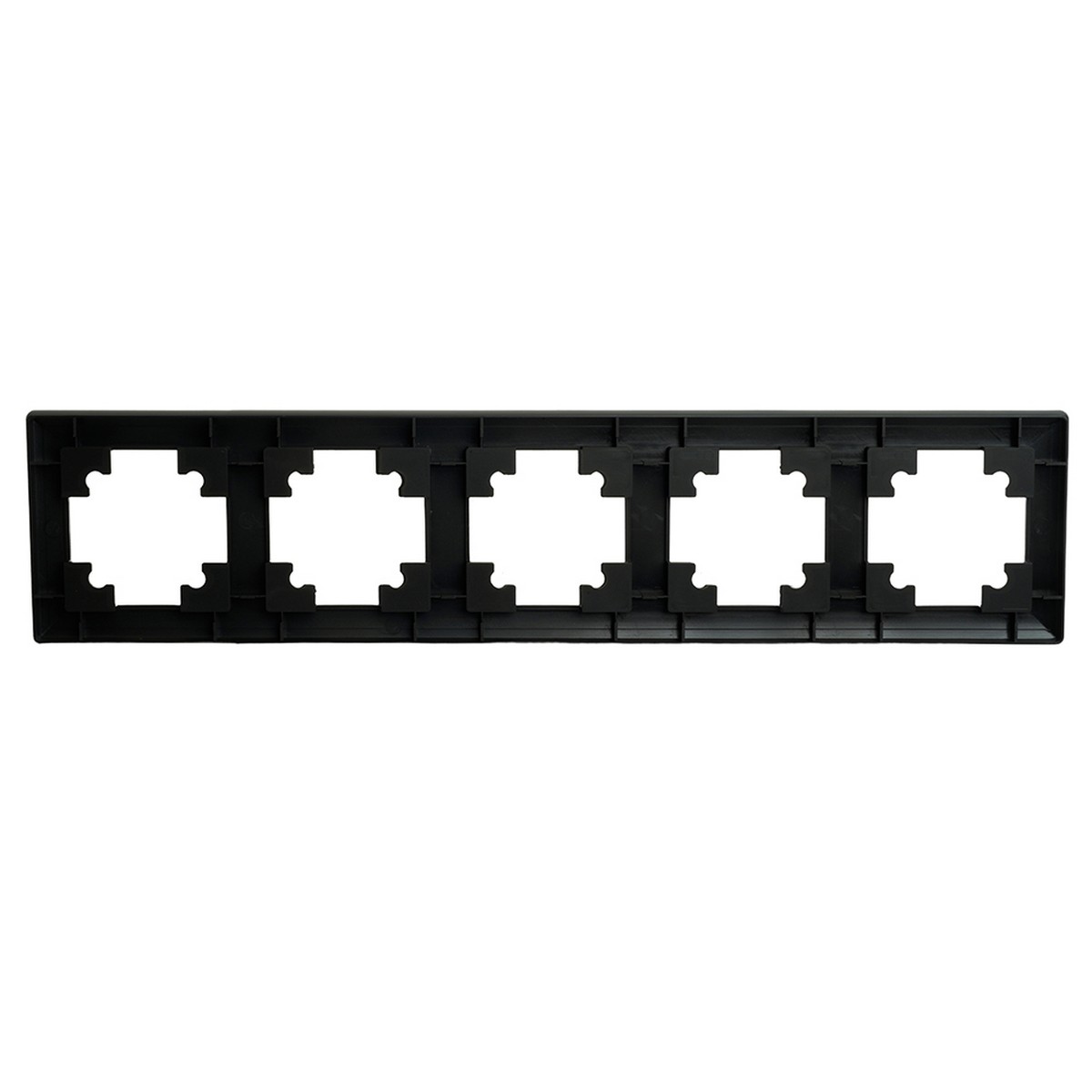 Катрин - Розетки и выключатели Stekker Рамка STEKKER 5-местная Катрин стекло черный PFR00-7005-05 39816