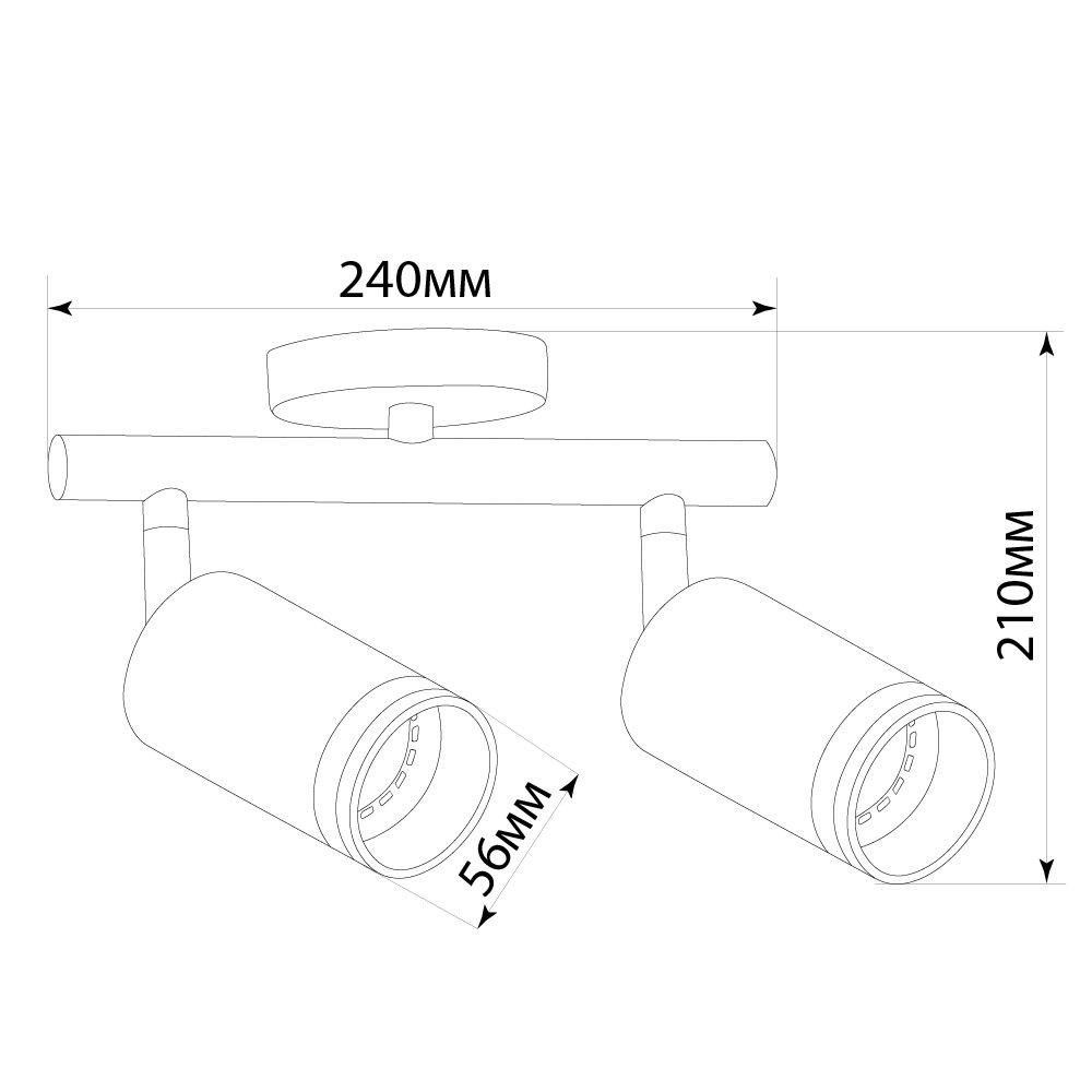 Светильники споты светодиодные Светильник спот Feron ML232 настенно-потолочный GU10 белый 41488 