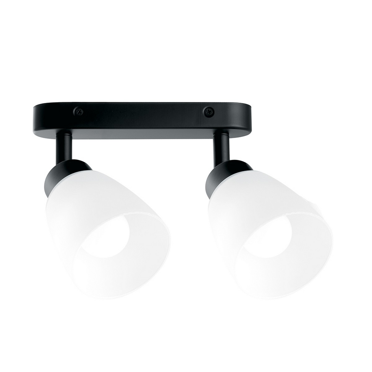 Накладные светодиодные светильники Светильник Feron ML242 настенно-потолочный 2хE27 черный 41514