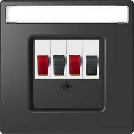 Merten D-Life Антрацит Аудио розетка 2 линии белая Merten D-Life антрацит