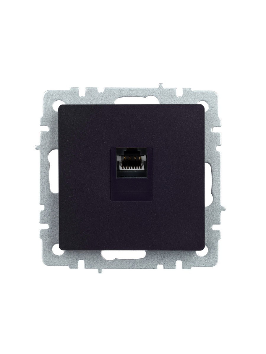IEK Brite Черный Розетка IEK BRITE компьютерная RJ45 кат.5E РК10-БрЧ черный BR-K10-1-K02