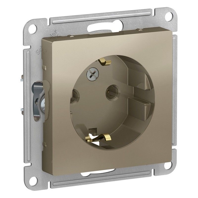AtlasDesign Шампань Розетка Systeme Electric AtlasDesign Шампань с/з, 16А, ATN000543