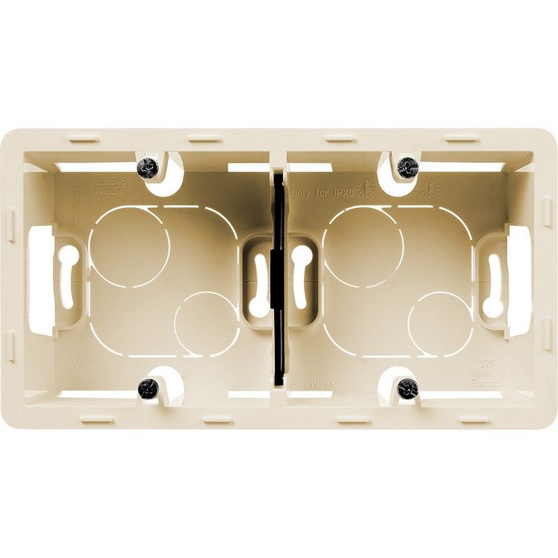 Legrand Inspiria Слоновая кость Коробка накладного монтажа Legrand INSPIRIA Слоновая кость 2 поста 673991