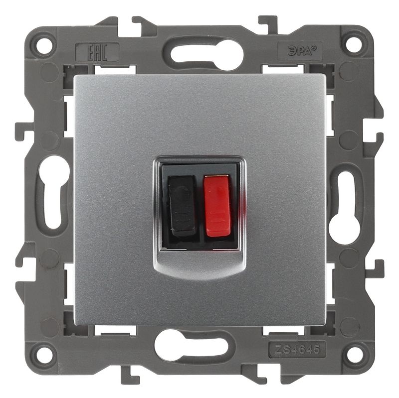 Розетки и выключаиели ЭРА Elegance Алюминий Розетка ЭРА Elegance Алюминий Аудио одиночная 14-3111-03 Б0034322