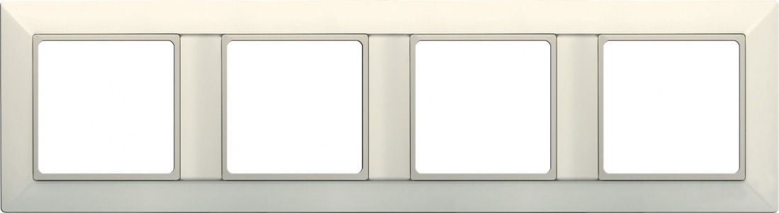 Рамки Jung Eco Profi Standart Рамка четверная Jung Eco Profi слоновая кость EP484