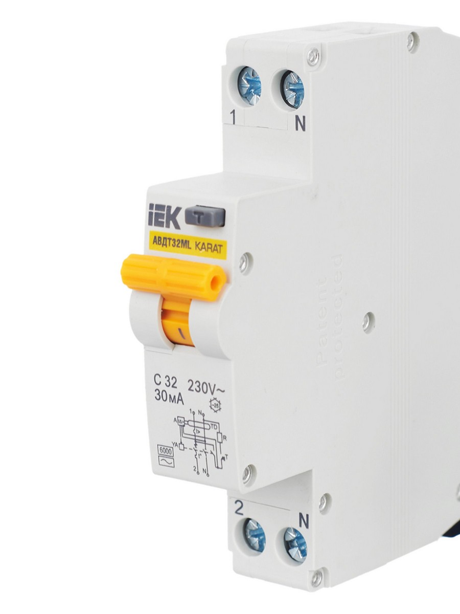 IEK Дифференциальный автоматический выключатель IEK KARAT АВДТ32МL С32 30мА KARAT MVD12-1-032-C-030 
