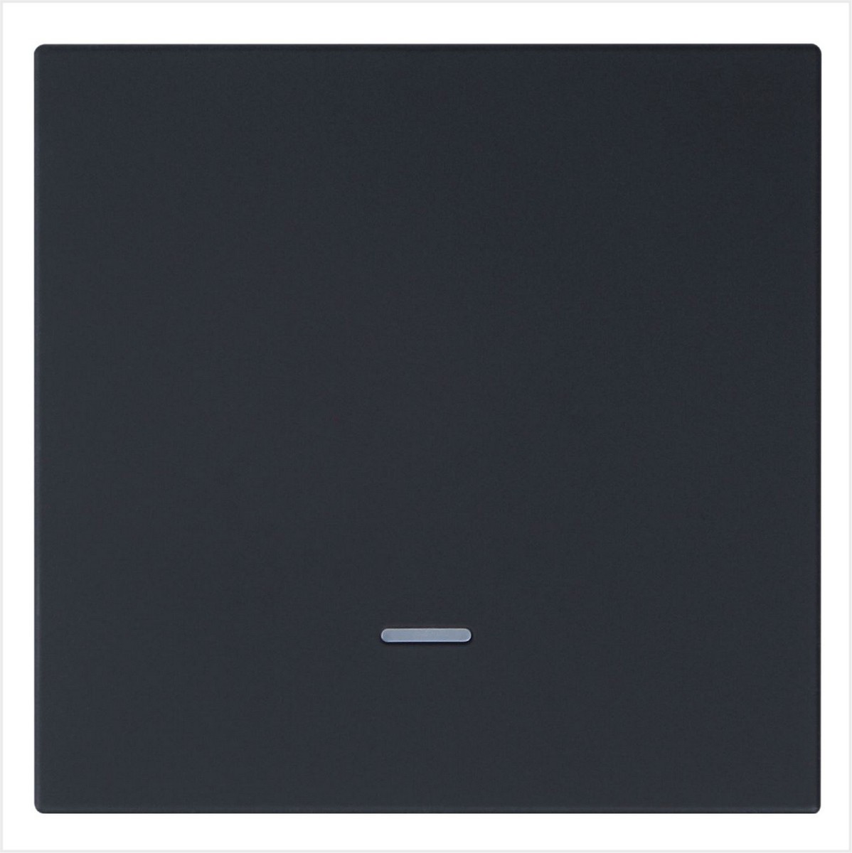 JASMART FD - розетки и выключатели Выключатель одноклавишный JASMART FD проходной со светодиодом Черный матовый (soft touch) 3012NPBM