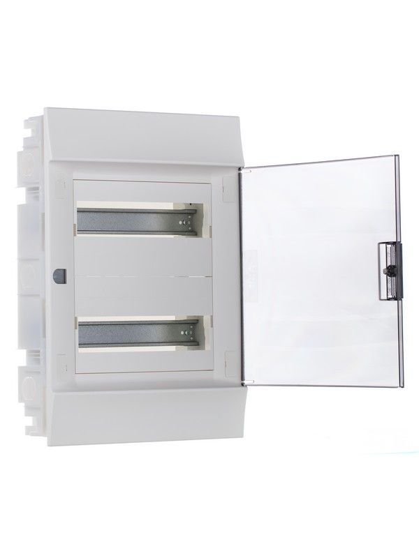Щиты и боксы ABB Mistral41 Бокс в нишу ABB Mistral41 24М прозрачная дверь (c клемм) 1SLM004101A2205