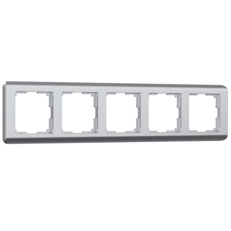 Рамки Werkel Aluminium Рамка Werkel на 5 постов (серебряный) W0052106