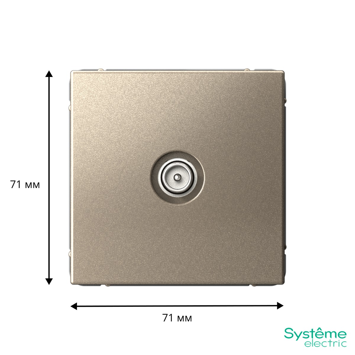 ArtGallery Шампань TV Розетка Systeme Electric ArtGallery Шампань проходная 4DB GAL000592