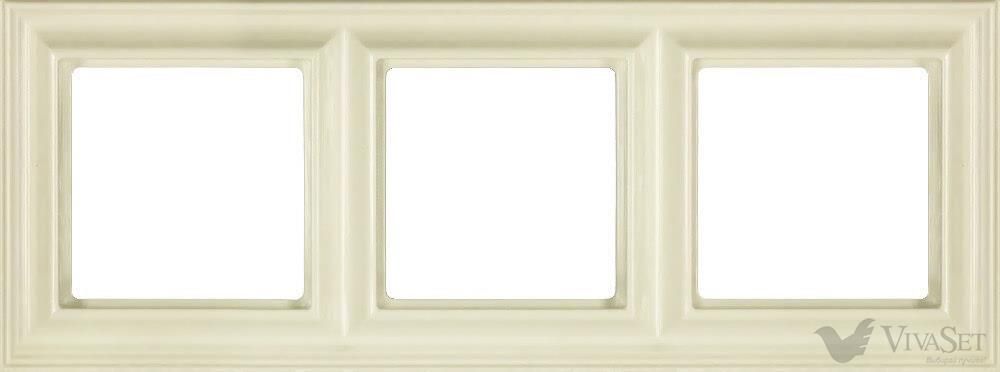 Рамки Jung Eco Profi Standart Рамка тройная Jung Eco Profi Deco слоновая кость EPD483