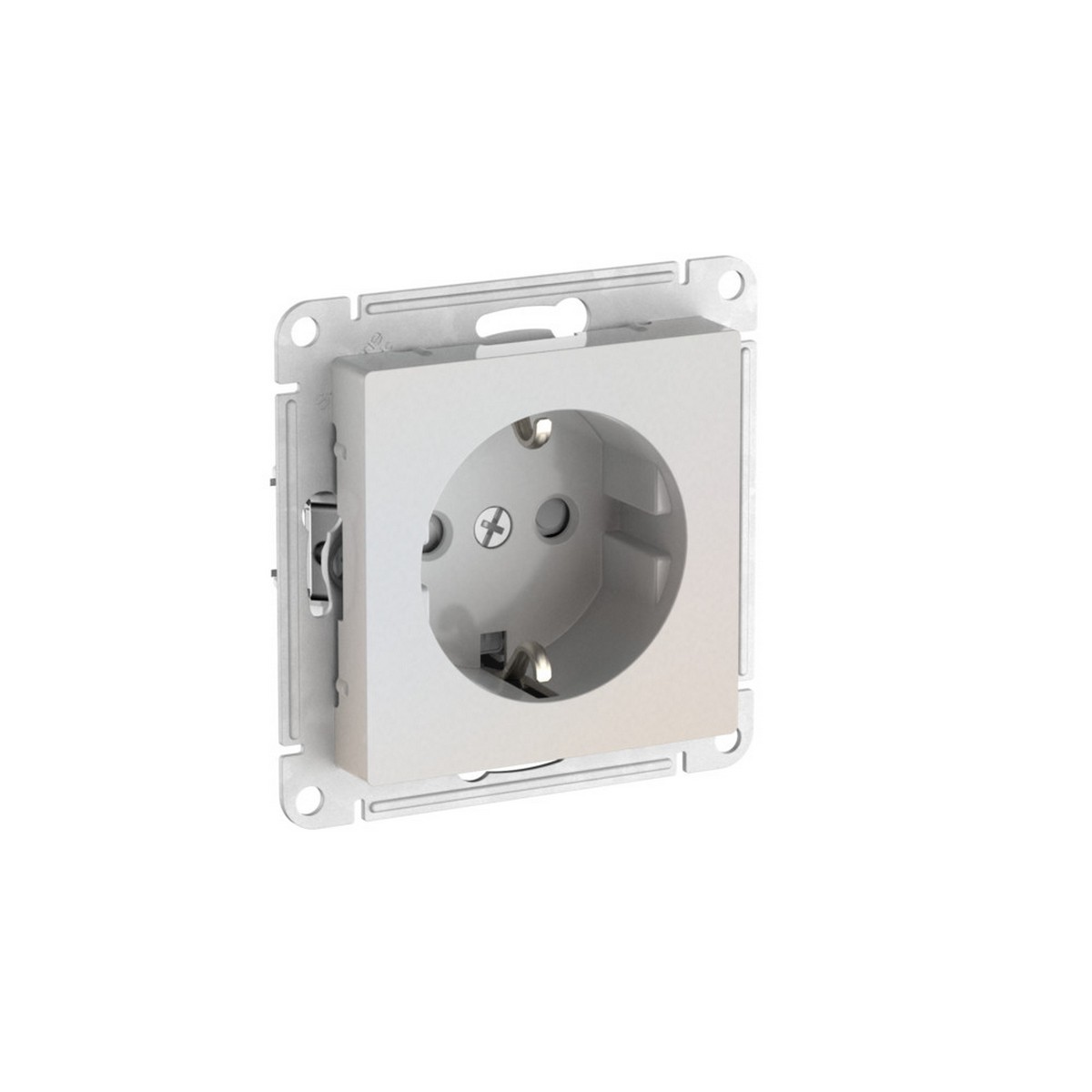 AtlasDesign Жемчуг Розетка SE AtlasDesign Жемчуг с заземлением со шторками быстрозажим. клем. ATN000445S