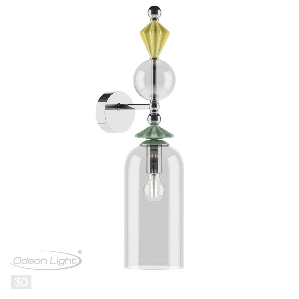 Накладные светодиодные светильники Настенный светильник ODEON LIGHT 4893/1WA BIZET 
