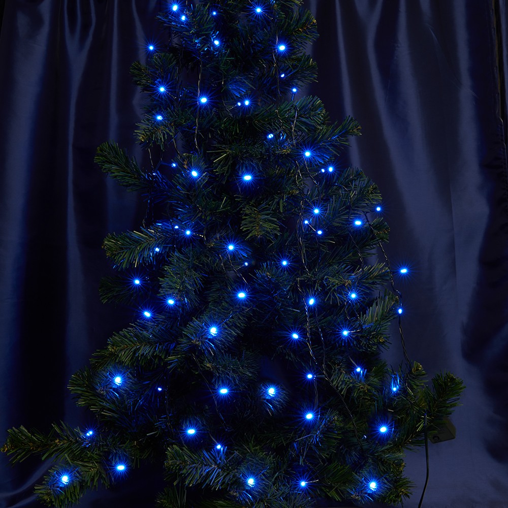 Светодиодная гирлянда Feron CL02 линейная 2м +1.5м 230V синий 220V 32286