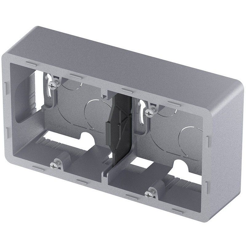 Legrand Inspiria Алюминий Коробка накладного монтажа Legrand INSPIRIA Алюминий 2 поста 673992