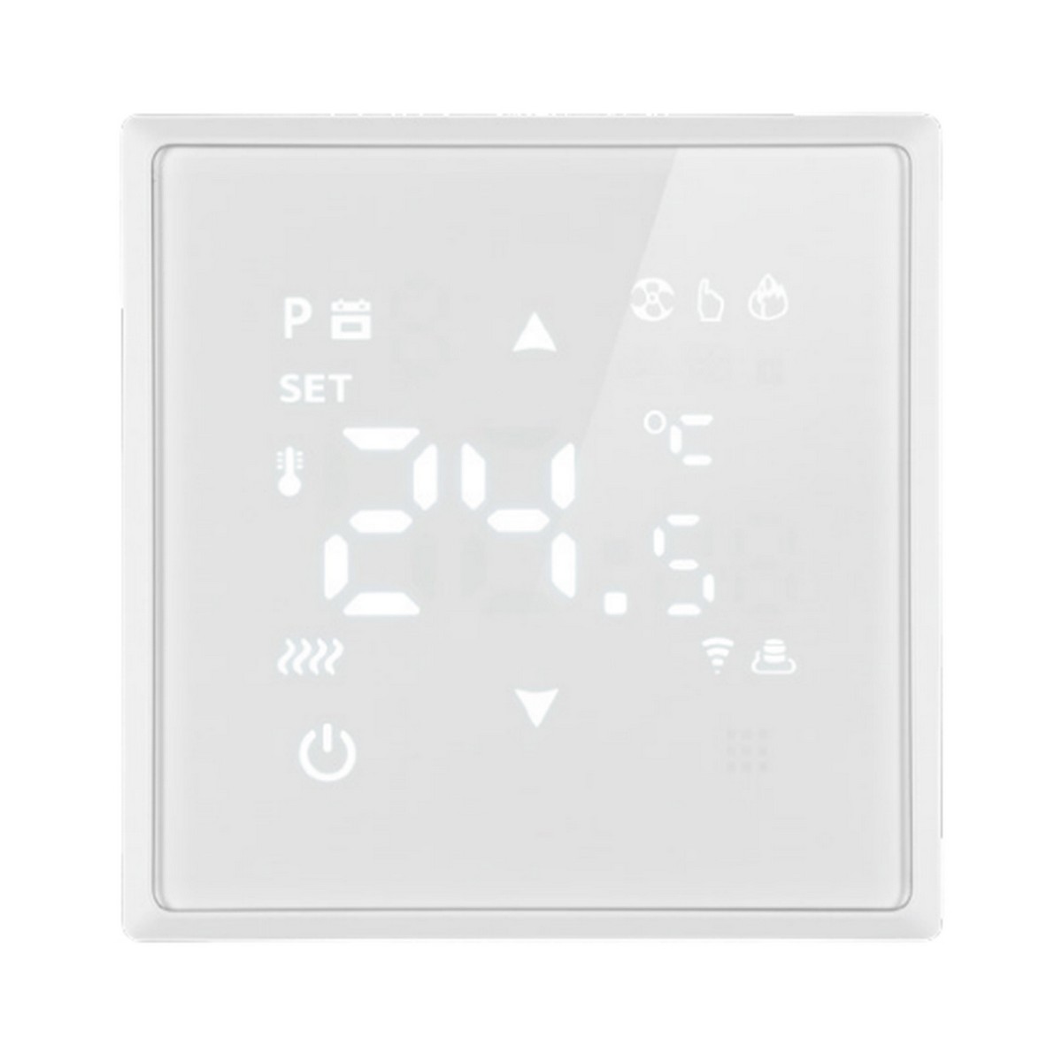 Эмили - Розетки и выключатели Stekker Терморегулятор Wi-Fi STEKKER Эмили RSW00-5119-01 белый фарфор soft touch 50376