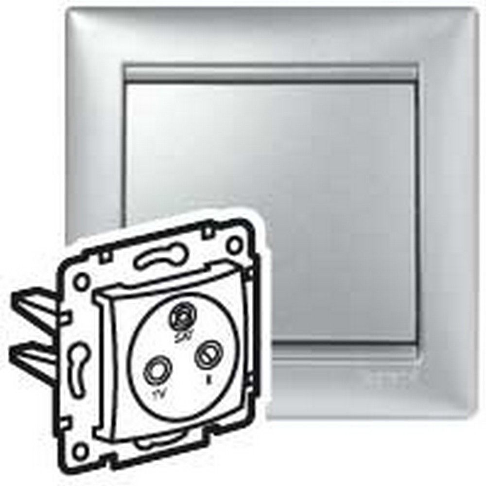 Legrand Valena Classic Алюминий Розетка TV-RD-SAT Legrand Valena Алюминий оконечная 10 дБ 770136