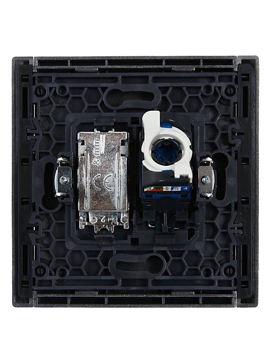 IEK FORTE&PIANO Сталь Розетка IEK FORTE&PIANO Сталь двойная TV+RJ45 кат.6 FP537