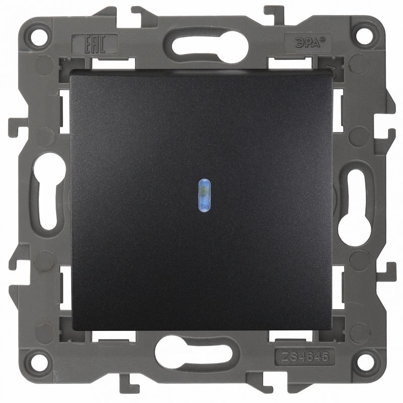 Розетки и выключаиели ЭРА Elegance Антрацит Выключатель ЭРА Elegance Антрацит 1-кл с подсветкой 14-1102-05 Б0034219