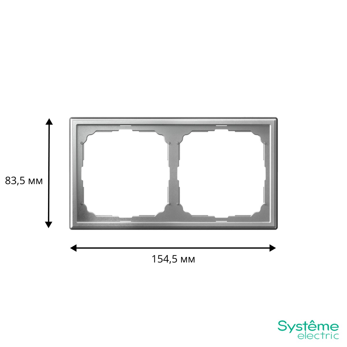 ArtGallery Алюминий Рамка Systeme Electric ArtGallery Алюминий 2-ая универсальная GAL000302