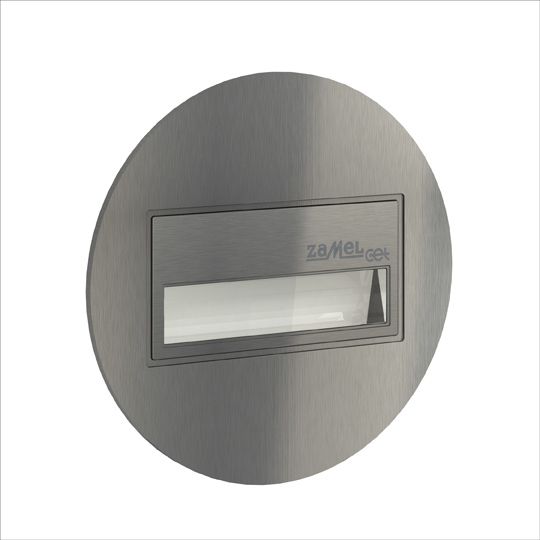 Встраиваемые светодиодные светильники Светильник для лестницы Zamel SONA Сталь/Хол.бел. с круглой рамкой 14V DC 13-211-21