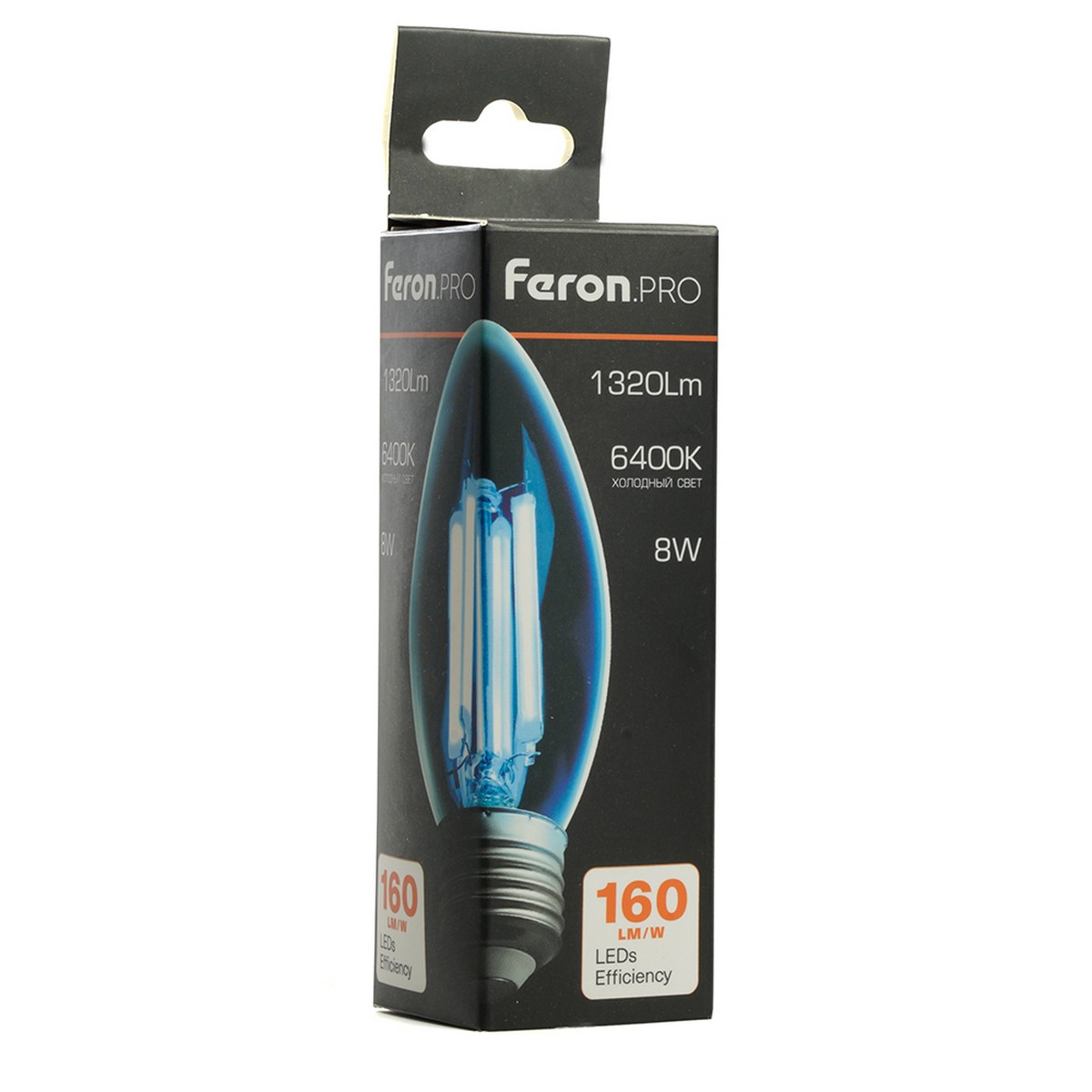 E27 Лампа светодиодная Feron.PRO LB-1208 Свеча E27 8W 175-265V 6400K 51243 