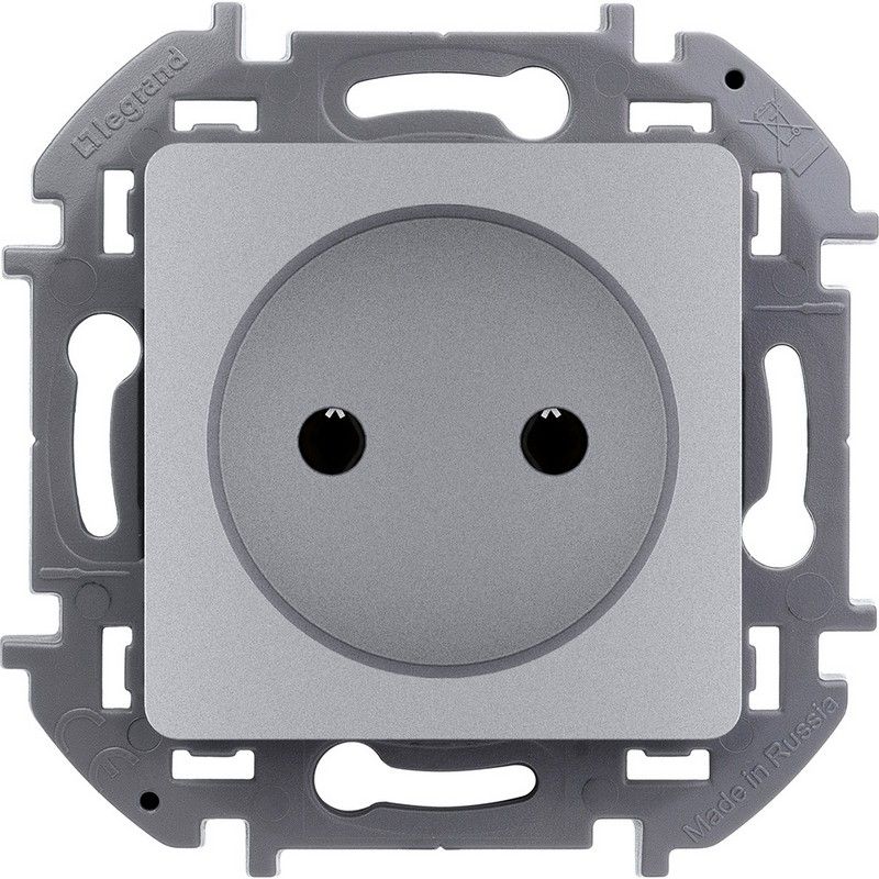 Legrand Inspiria Алюминий Розетка Legrand INSPIRIA Алюминий без заземления 16 А 250 В 673712