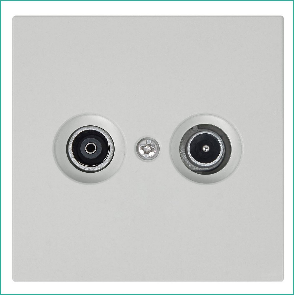 JASMART FD - розетки и выключатели Розетка TV+FM JASMART FD Φ9.5mm оконечная матовый Тауп (soft touch) 6204PTM