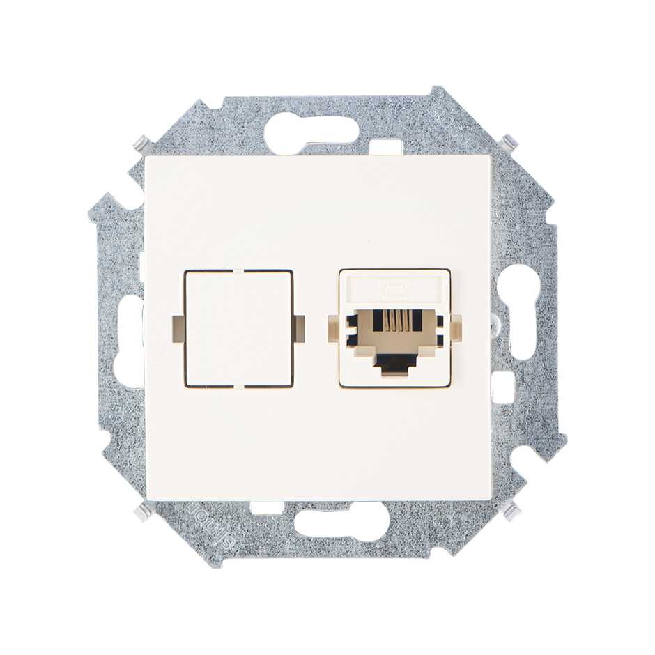 Розетки и выключатели Simon 15 Бежевый Розетка телефонная Simon 15 Бежевая 1-ая RJ11 1591480-031