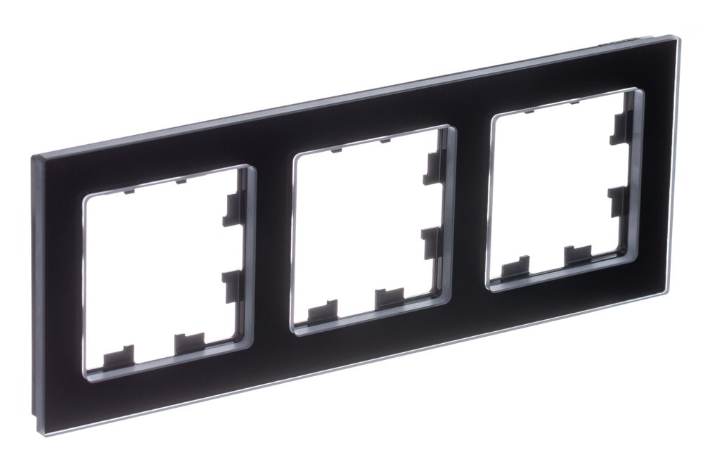 AtlasDesign Рамки Nature Рамка Systeme Electric AtlasDesign Nature Натуральное стекло Черный 3-ая ATN361003