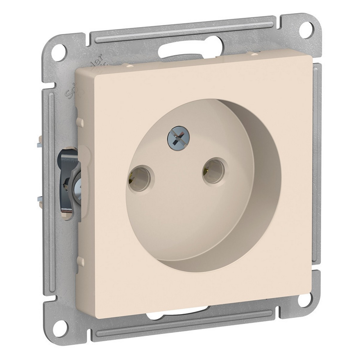 AtlasDesign Бежевый Розетка Systeme Electric AtlasDesign бежевый б/з, 16А, ATN000241