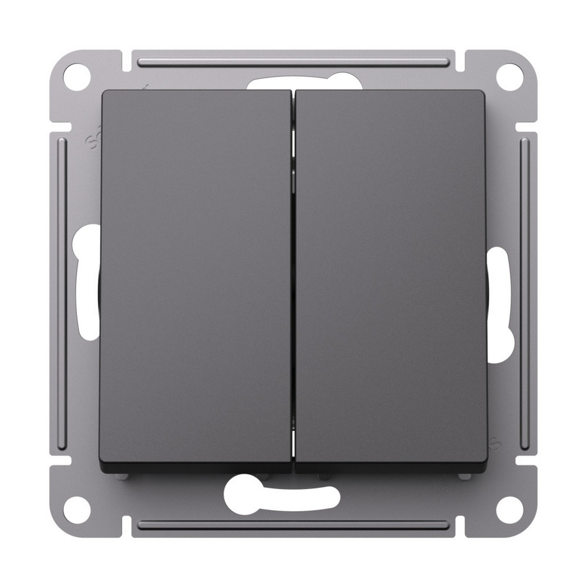 AtlasDesign Базальт Выключатель Systeme Electric AtlasDesign Базальт 2-клавишный, ATN001451