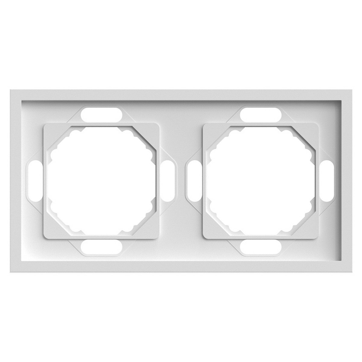 Эмили - Розетки и выключатели Stekker Рамка 2-ая STEKKER Эмили PFR00-5002-01 белый фарфор soft touch 49885