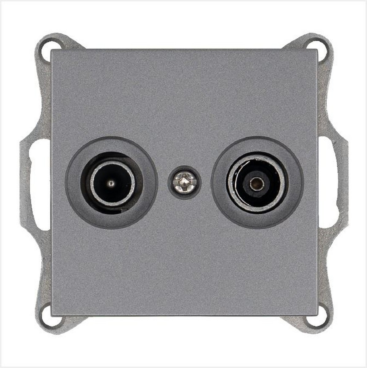 JASMART G - розетки и выключатели Розетка JASMART TV+FM оконечная Алюминий G6204S