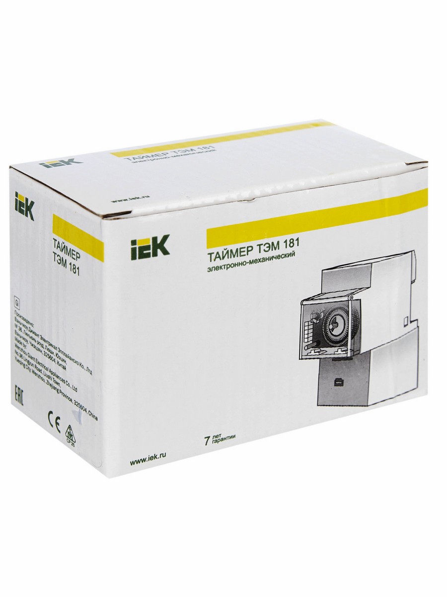 Реле напряжения и контроля фаз Таймер IEK KARAT ТЭМ181 аналоговый 16А 230В на DIN-рейку MTA20-16 